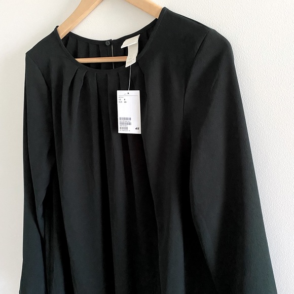 H&M NWT Dress - Long-sleeved Dark Green Size 8 - Picture 4 of 4